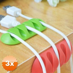 3 Adet Kablo Tutucu 5 Kanallı Siyah 3 Adet