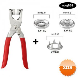 Metal Düğme Pensesi ve 11 mm Çıtçıt Düğme Seti 25 Set
