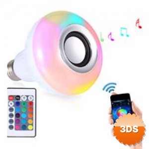 Bluetooth Hoparlör Akıllı LED Ampül Lamba 12 Renk