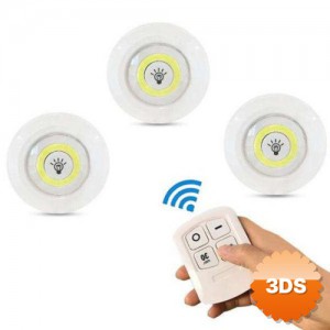 Kablosuz Uzaktan Kumandalı 3lü LED Lamba Seti