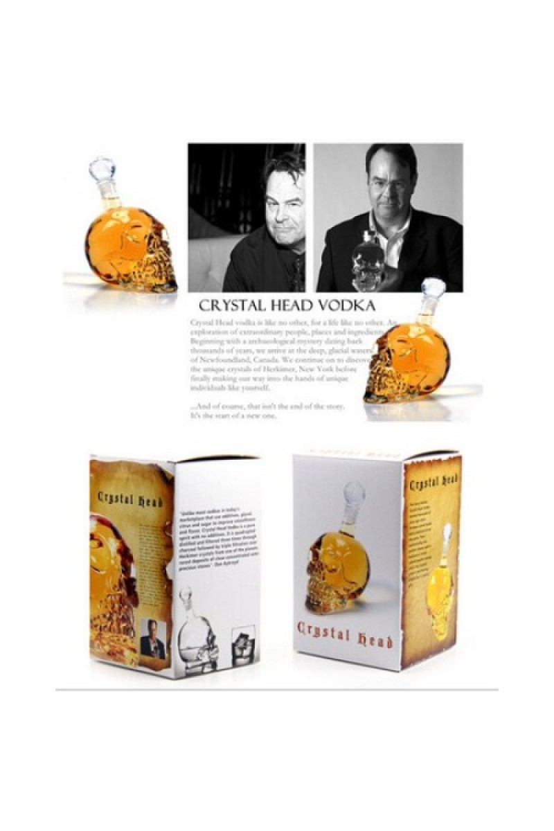 1000 ml Crystal Head Kuru Kafa İçki Şişesi