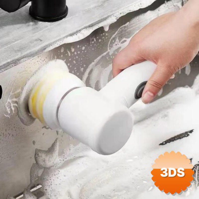Şarjlı 5 Başlıklı Otomatik Temizleme Fırçası, Magic Brush Kablosuz