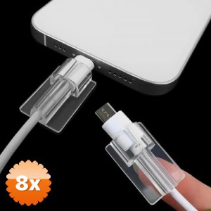 8 Adet Şeffaf Silikon Kablo Koruyucu Type-C Uyumlu 8 Adet Şeffaf Silikon Kablo Koruyucu Type-C Uyumlu