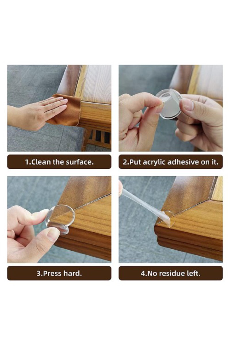 Silikon Şeffaf Top Şekilli Masa Kenarı ve Köşe Koruyucu