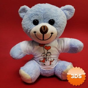 Mutlu Sevgililer Temalı Tişörtlü Peluş Ayıcık 25 cm