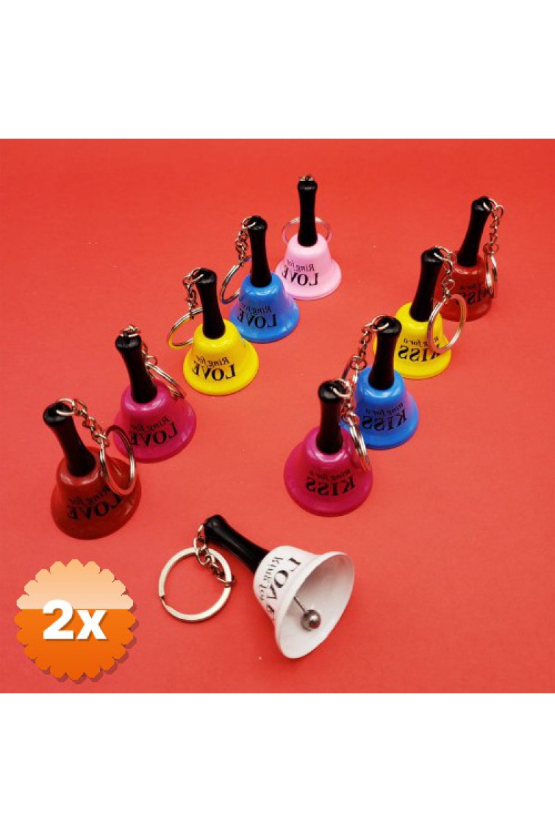 Anahtarlık Resepsiyon Zili, 6.5x3.5 cm Metal Mini Zil