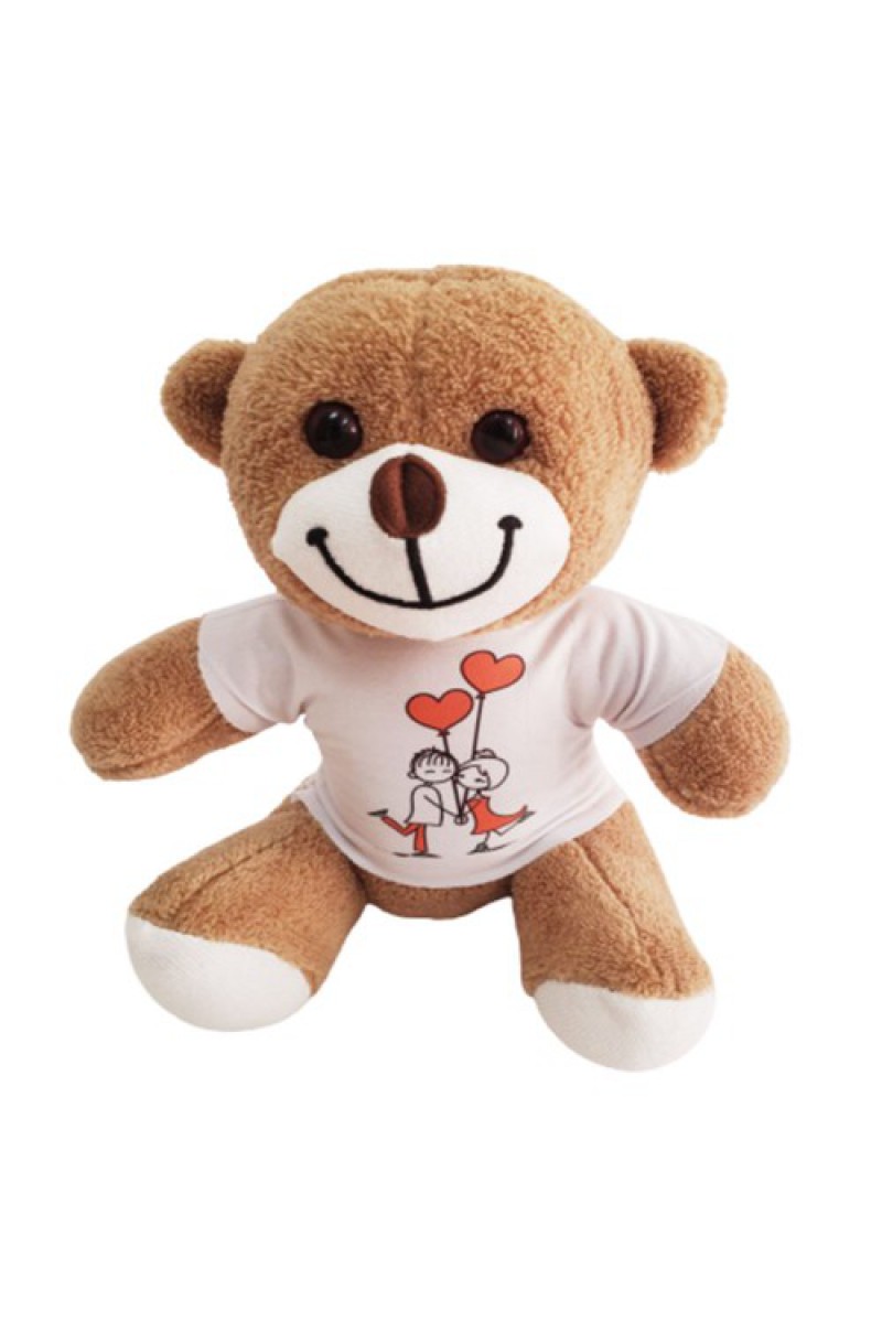 Sevimli Tişörtlü Peluş Ayıcık