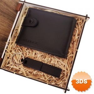 Cüzdan Anahtarlık Ahşap Kutulu Set