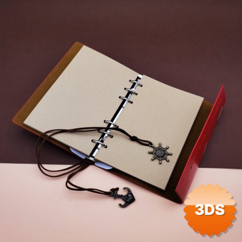 Deri Pusula Tasarımlı Defter