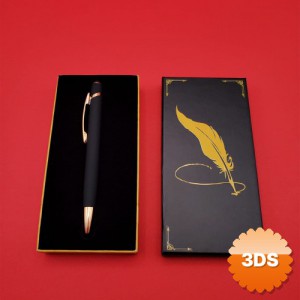 Siyah Rubber Kalem, Touchpen Özellikli Kutulu Metal Kalem