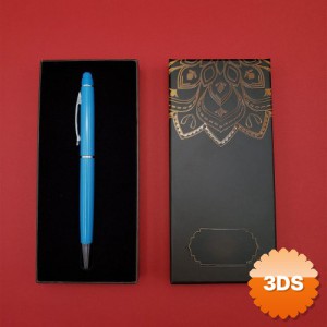Tükenmez Kalem Turkuaz Touchpen Mandala Desenli Kutulu