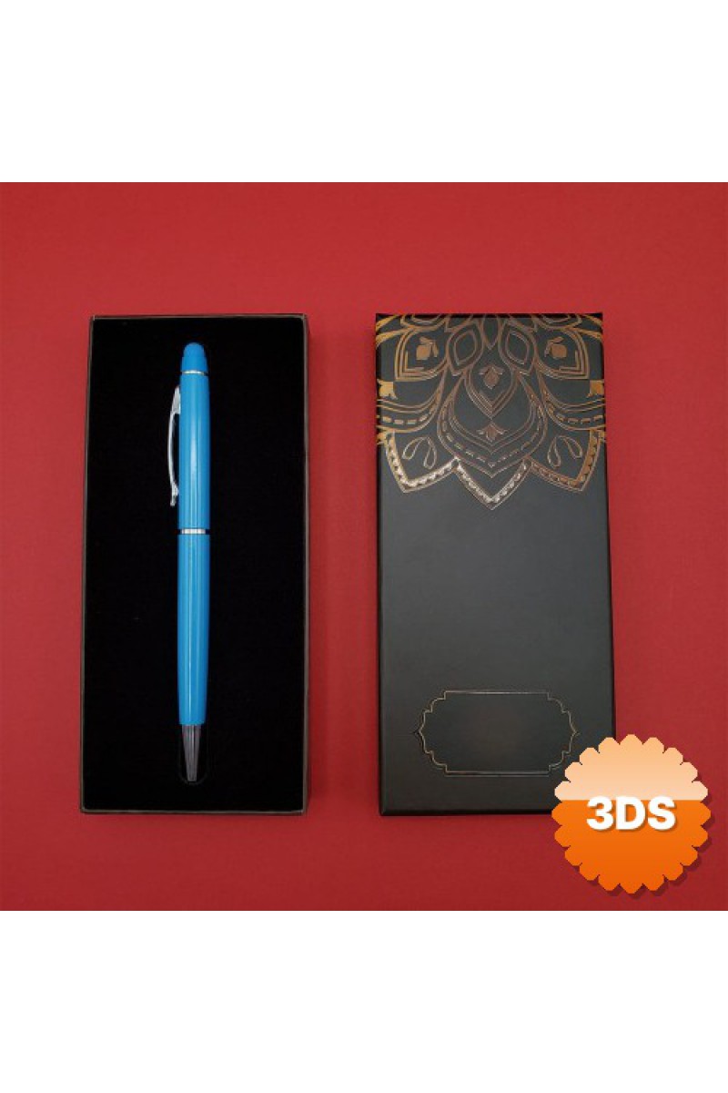 Tükenmez Kalem Turkuaz Touchpen Mandala Desenli Kutulu
