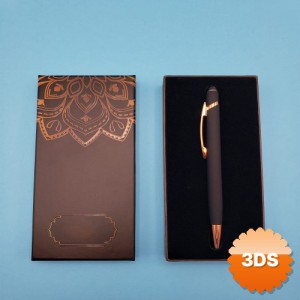 Rubber Kalem Siyah Touchpen Mandala Desenli Kutulu