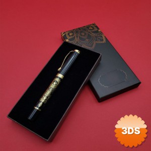 Mandala Desenli Kutulu Osmanlı Metal Roller Kalem