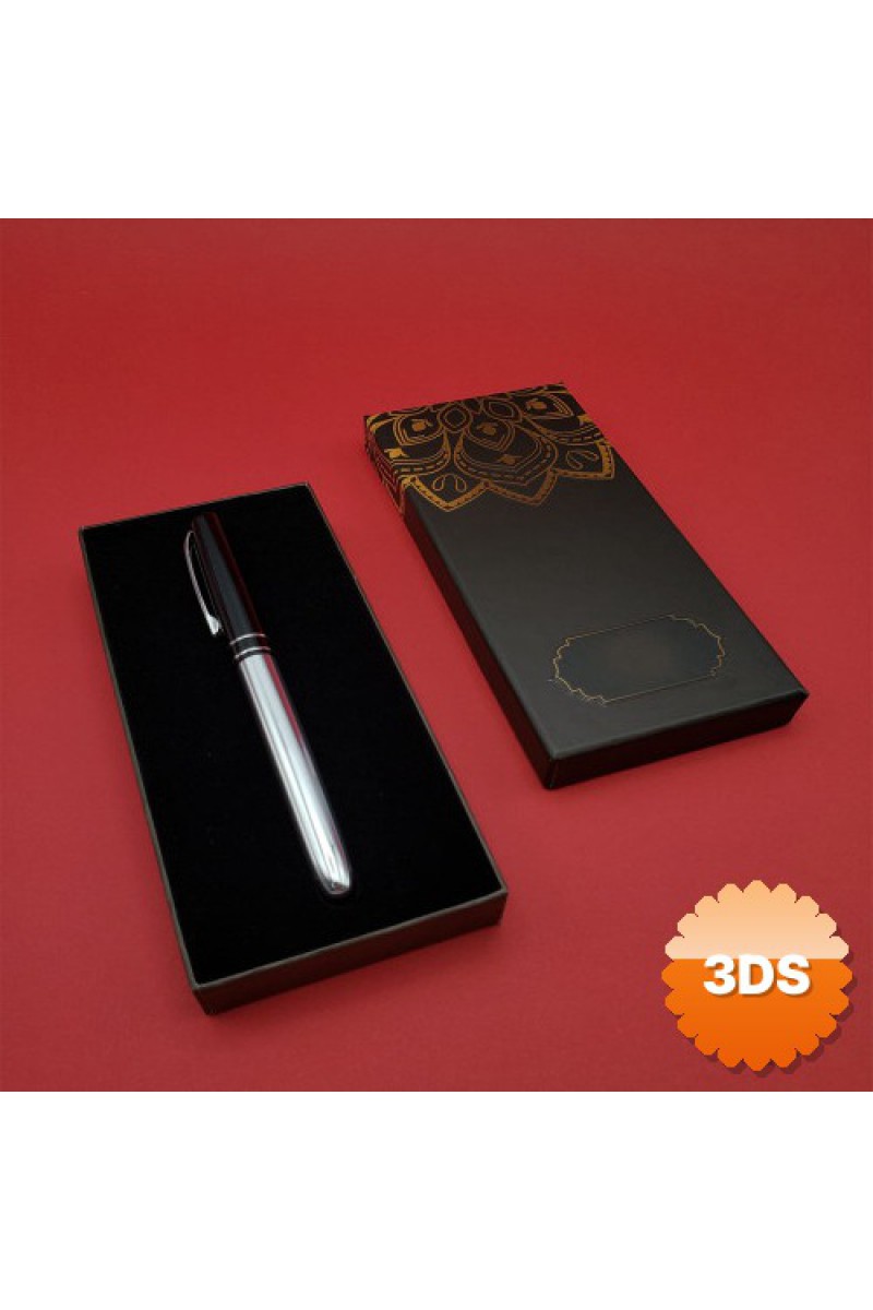 Metal Silver Roller Kalem Mandala Desenli Kutulu