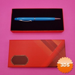 Metal Turkuaz Touchpen Kalem Kutulu