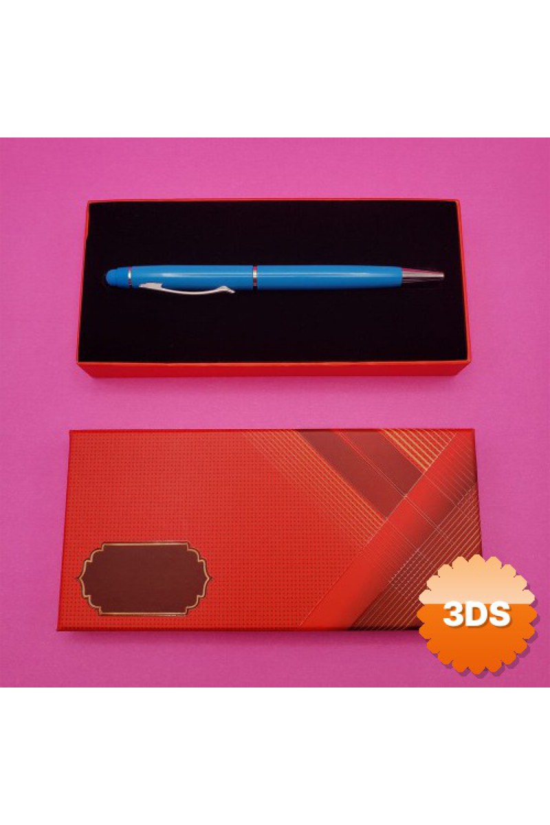 Metal Turkuaz Touchpen Kalem Kutulu