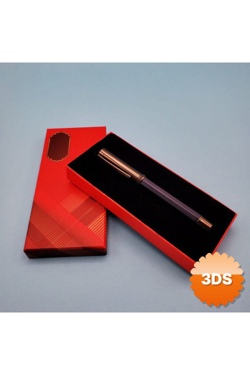 Kutulu Lacivert Kalem, Metal Roller Kişiye Özel Baskılı