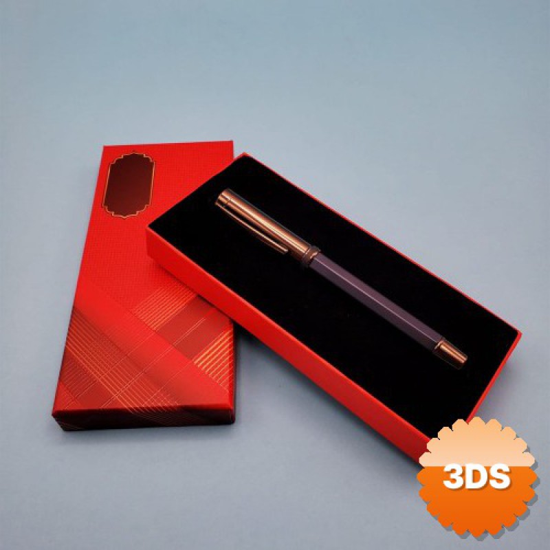 Kutulu Lacivert Kalem, Metal Roller Kişiye Özel Baskılı