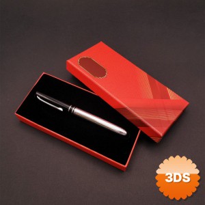 Metal Silver Roller Kalem Kutulu Kırmızı Detaylı