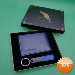 Mavi Cüzdan Anahtarlık Set