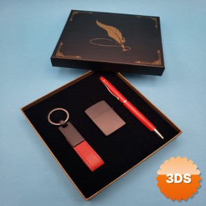 Kırmızı Anahtarlık Çakmak ve Touchpen Kalem