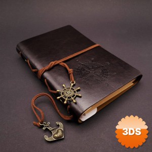 Siyah Deri Pusula Defter