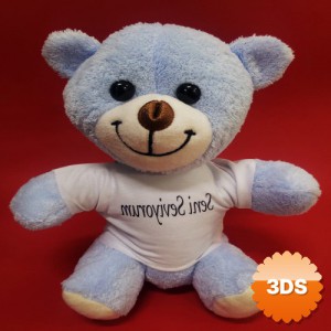 Mavi Seni Seviyorum Tişörtlü Peluş Ayı