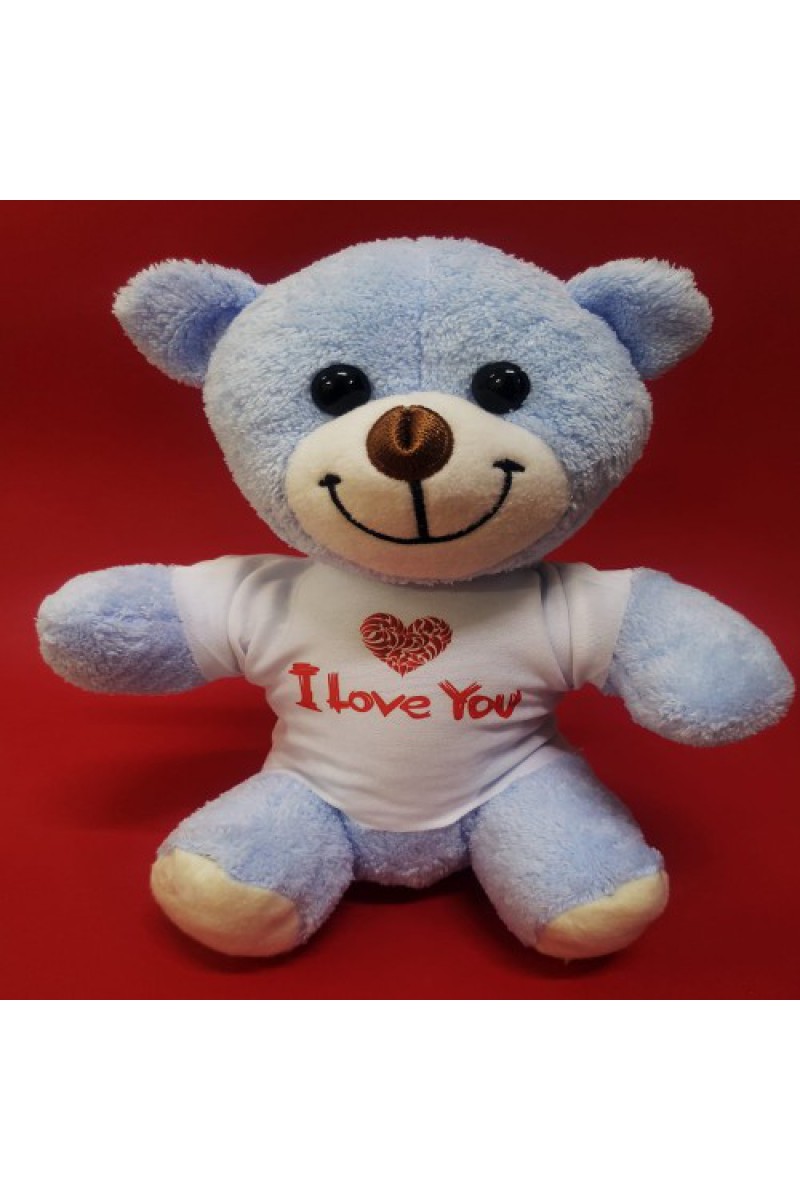 I Love You Ayıcık, 25 cm Tişörtlü Peluş Oyuncak