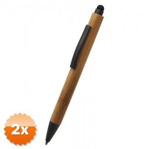 2 Adet Bambu Touch Tükenmez Kalem