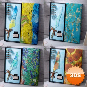Van Gogh Temali Tuylu Divit Kalem Seti