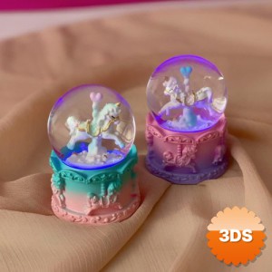 Mini Boy Işıklı Unicorn Kar Küresi