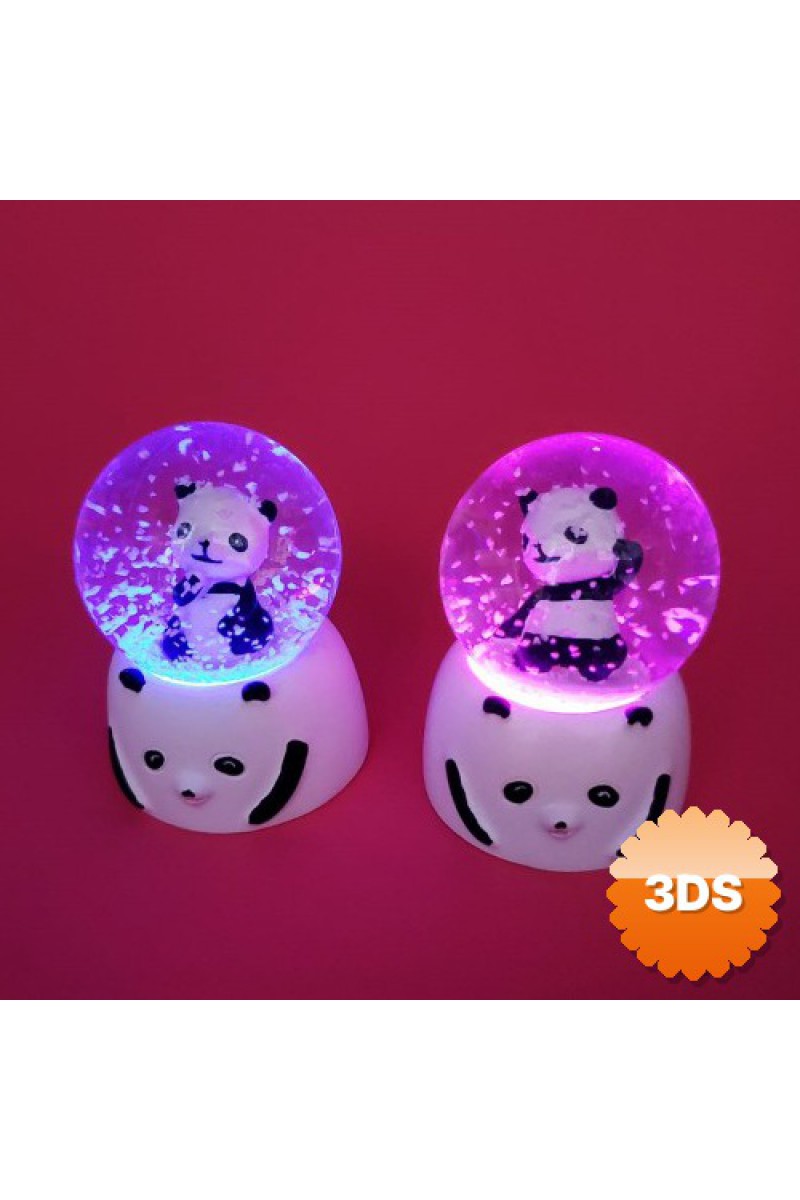 Mini Işıklı Panda Kar Küresi