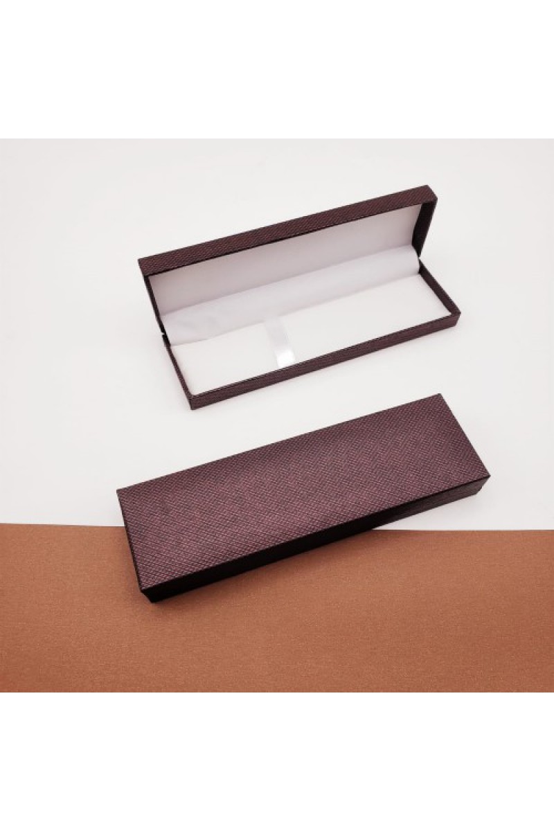 Tekli Kalem Kutusu, 16x5 cm Beyaz Saten İç Kaplamalı