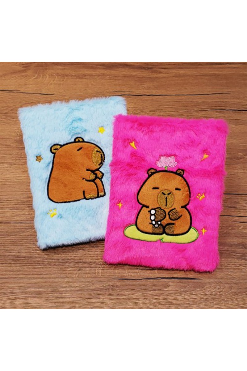 Ayıcık Motifli Peluş Kapaklı Defter