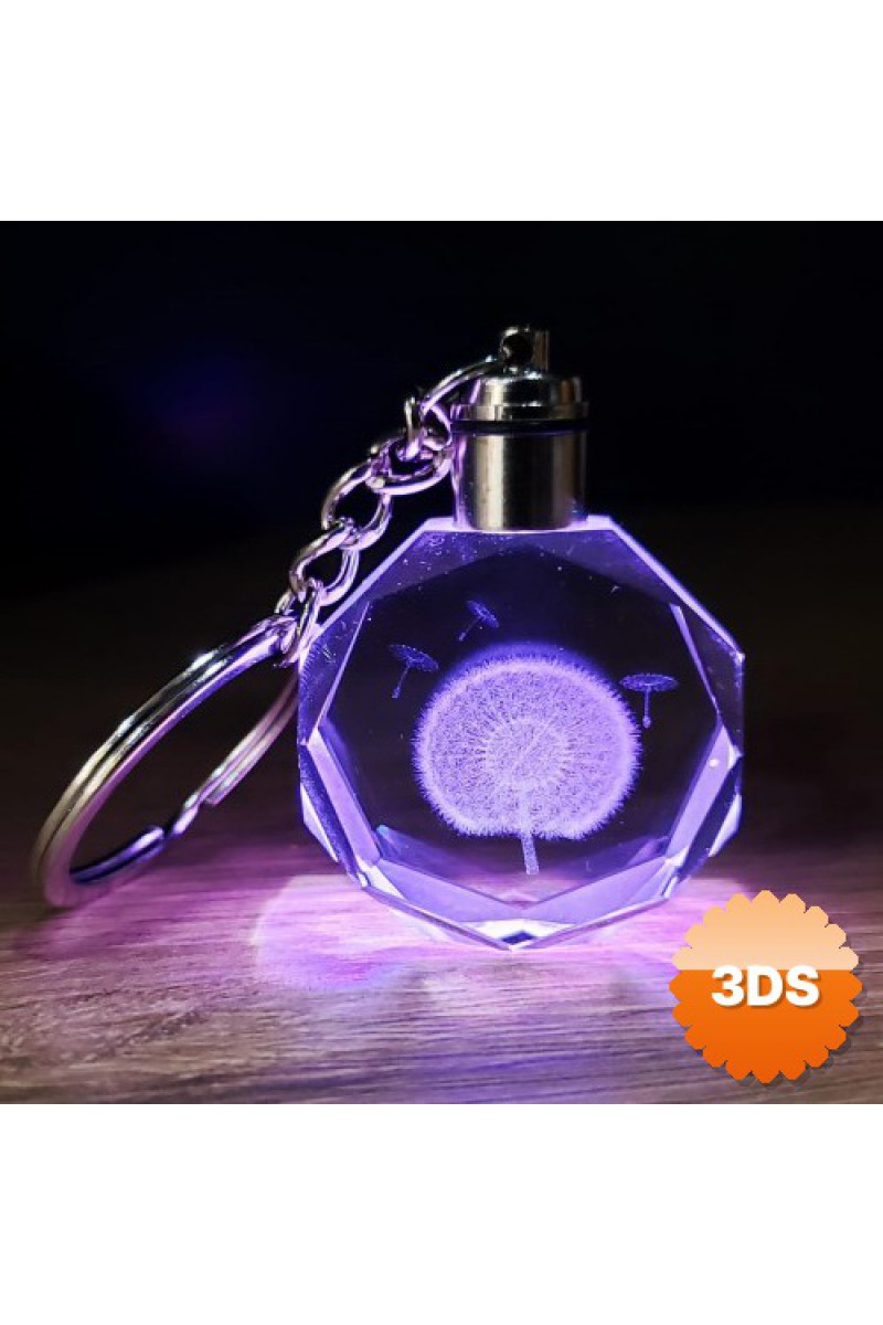 Karahindiba Temalı Işıklı Anahtarlık 10 cm
