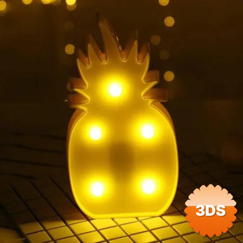 Ananas LED Gece Lambası Tropikal Enerjiyi Mekanınıza Taşıyın