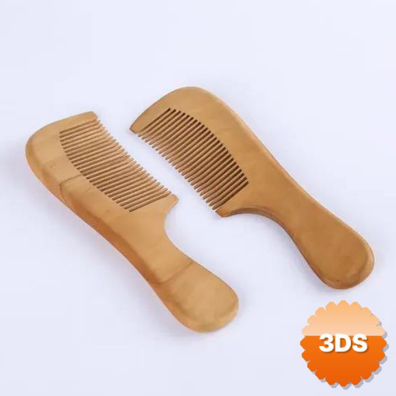 Ahşap Saplı Tarak Seti, 20'li 14 cm Doğal Ahşap