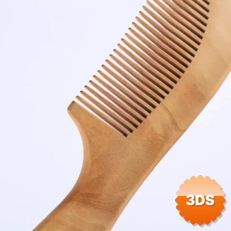 Ahşap Saplı Tarak Seti, 20'li 14 cm Doğal Ahşap
