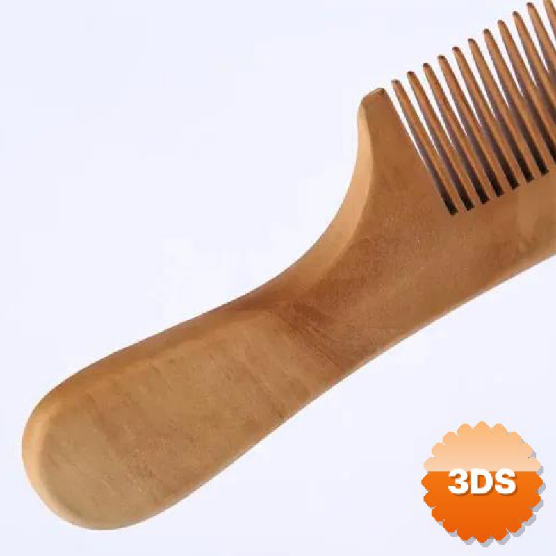 Ahşap Saplı Tarak Seti, 20'li 14 cm Doğal Ahşap