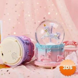 Orta Boy Işıklı Unicorn Kar Küresi