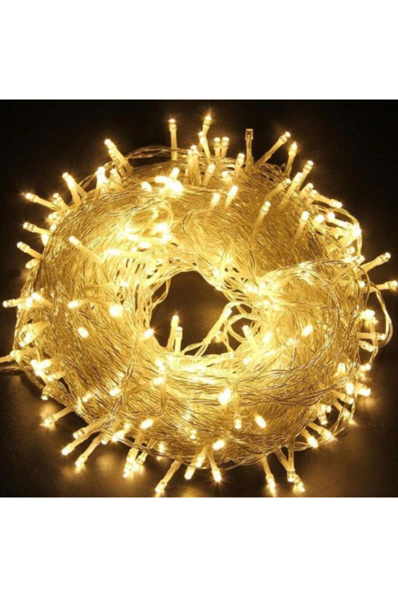 5 Metre 30 LED Pilli 2 Kademeli Peri LED, Sıcak Beyaz