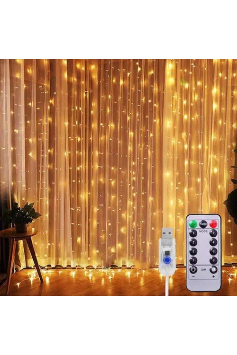 Peri Perde LED 3x3m 300 LED Gün Işığı