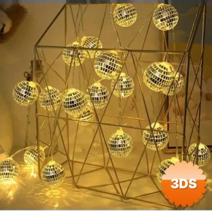 2m 10 LED Pilli Disko Toplu Işık