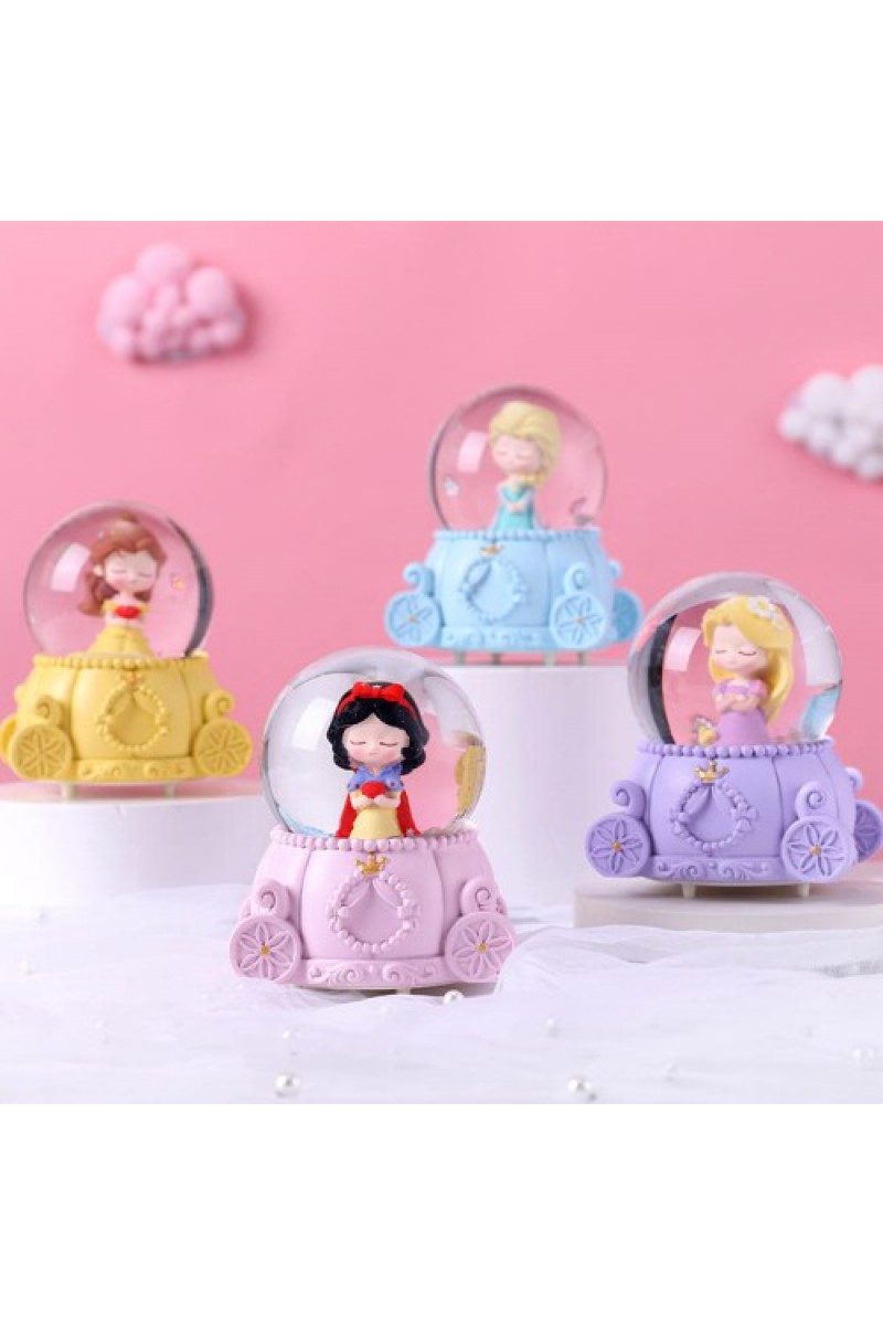 Sevimli Prenses Tasarımlı Işıklı Mini Kar Küresi 7x4 cm