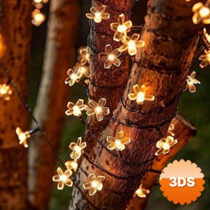 Solar 5m 50 LED Papatya Gün Işığı 8 Fonksiyonlu