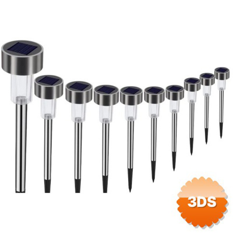 Metal Gövdeli Solar Bahçe Lambası 10'lu