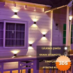 Solar 4 Ledli 11cm Duvar Aydınlatması – Gün Işığı IP65