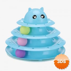 Kedi Başlıklı 3 Katlı Kedi Oyuncağı