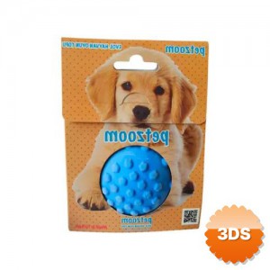 PetZoom Mavi Dikenli Köpek Oyun Topu, Dayanıklı Çiğneme Oyuncаğı